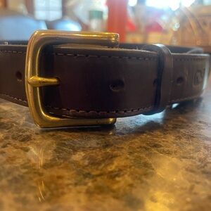 Vineyard Vines Men's/Teen Brown with Blue-White stripes spring-summer belt